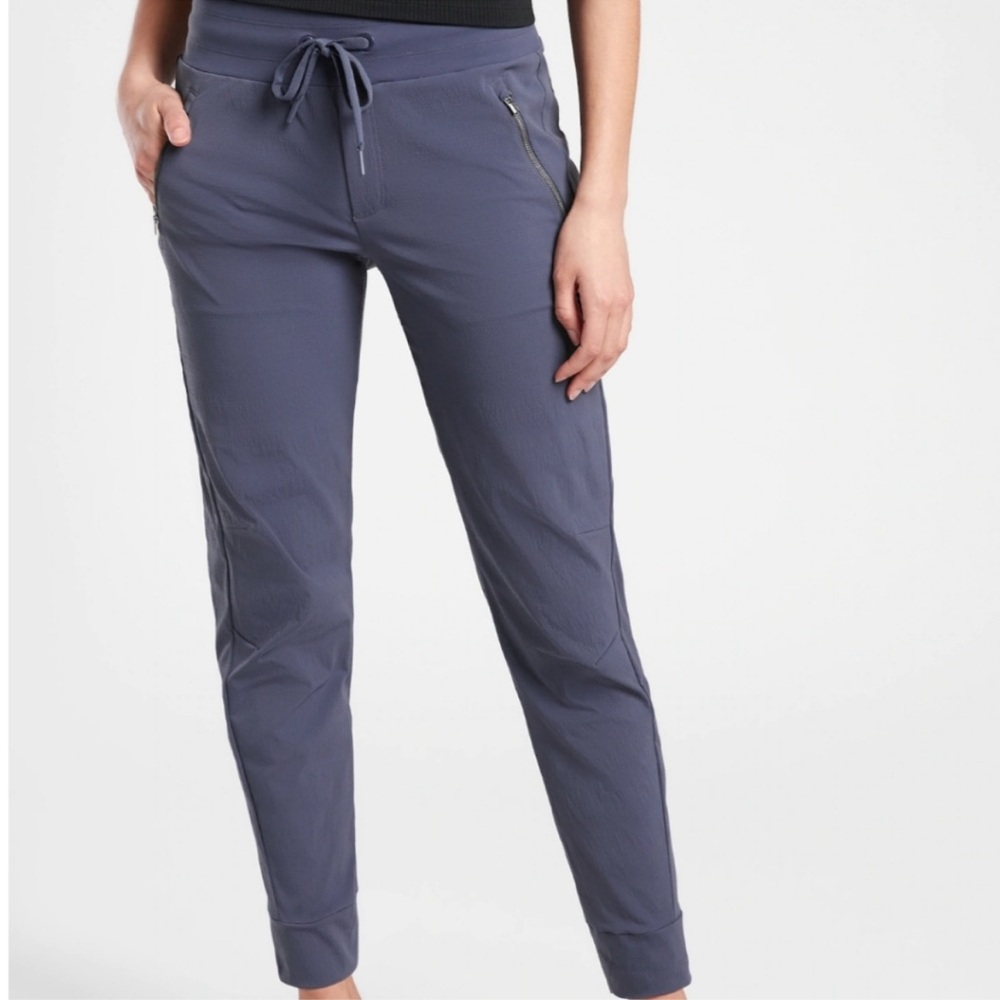 Athleta Slate Blue Drawstring Joggers